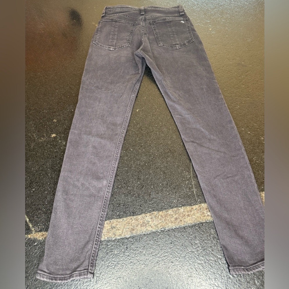 Rag & Bone Nina High-Rise Ankle Skinny Jeans Size 26 Black wash